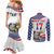 Custom United States Soccer Couples Matching Mermaid Dress and Long Sleeve Button Shirt USA Eagle Mascot Style