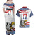 Custom United States Soccer Couples Matching Off Shoulder Maxi Dress and Hawaiian Shirt USA Eagle Mascot Style