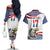 Custom United States Soccer Couples Matching Off The Shoulder Long Sleeve Dress and Hawaiian Shirt USA Eagle Mascot Style