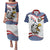 Custom United States Soccer Couples Matching Puletasi and Hawaiian Shirt USA Eagle Mascot Style