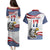 Custom United States Soccer Couples Matching Puletasi and Hawaiian Shirt USA Eagle Mascot Style