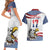 Custom United States Soccer Couples Matching Short Sleeve Bodycon Dress and Hawaiian Shirt USA Eagle Mascot Style