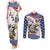 Custom United States Soccer Couples Matching Tank Maxi Dress and Long Sleeve Button Shirt USA Eagle Mascot Style