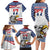 Custom United States Soccer Family Matching Long Sleeve Bodycon Dress and Hawaiian Shirt USA Eagle Mascot Style