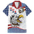 Custom United States Soccer Family Matching Long Sleeve Bodycon Dress and Hawaiian Shirt USA Eagle Mascot Style