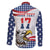 Custom United States Soccer Family Matching Long Sleeve Bodycon Dress and Hawaiian Shirt USA Eagle Mascot Style