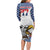 Custom United States Soccer Family Matching Long Sleeve Bodycon Dress and Hawaiian Shirt USA Eagle Mascot Style