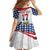 Custom United States Soccer Family Matching Off The Shoulder Long Sleeve Dress and Hawaiian Shirt USA Eagle Mascot Style