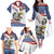 Custom United States Soccer Family Matching Off The Shoulder Long Sleeve Dress and Hawaiian Shirt USA Eagle Mascot Style