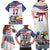 Custom United States Soccer Family Matching Off Shoulder Maxi Dress and Hawaiian Shirt USA Eagle Mascot Style