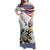 Custom United States Soccer Family Matching Off Shoulder Maxi Dress and Hawaiian Shirt USA Eagle Mascot Style