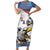 Custom United States Soccer Family Matching Short Sleeve Bodycon Dress and Hawaiian Shirt USA Eagle Mascot Style