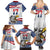 Custom United States Soccer Family Matching Summer Maxi Dress and Hawaiian Shirt USA Eagle Mascot Style