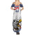 Custom United States Soccer Family Matching Summer Maxi Dress and Hawaiian Shirt USA Eagle Mascot Style