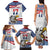 Custom United States Soccer Family Matching Tank Maxi Dress and Hawaiian Shirt USA Eagle Mascot Style