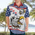 Custom United States Soccer Hawaiian Shirt USA Eagle Mascot Style