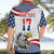 Custom United States Soccer Hawaiian Shirt USA Eagle Mascot Style