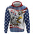 Custom United States Soccer Hoodie USA Eagle Mascot Style