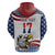 Custom United States Soccer Hoodie USA Eagle Mascot Style