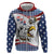 Custom United States Soccer Hoodie USA Eagle Mascot Style