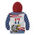 Custom United States Soccer Kid Hoodie USA Eagle Mascot Style