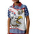 Custom United States Soccer Kid Polo Shirt USA Eagle Mascot Style