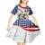 Custom United States Soccer Kid Short Sleeve Dress USA Eagle Mascot Style