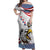 Custom United States Soccer Off Shoulder Maxi Dress USA Eagle Mascot Style