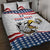 Custom United States Soccer Quilt Bed Set USA Eagle Mascot Style