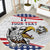 Custom United States Soccer Round Carpet USA Eagle Mascot Style