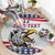 Custom United States Soccer Round Carpet USA Eagle Mascot Style