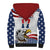 Custom United States Soccer Sherpa Hoodie USA Eagle Mascot Style