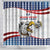 Custom United States Soccer Shower Curtain USA Eagle Mascot Style