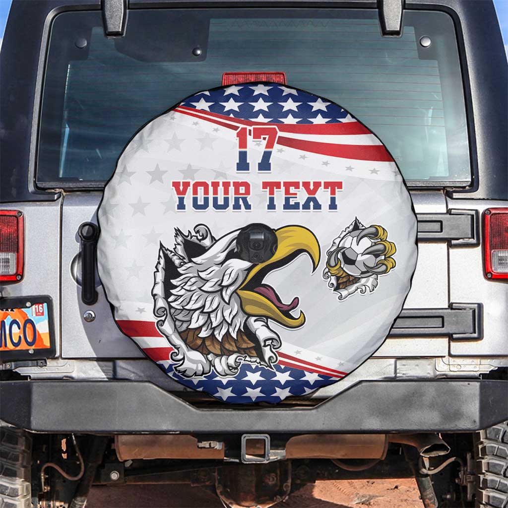 Custom United States Soccer Spare Tire Cover USA Eagle Mascot Style