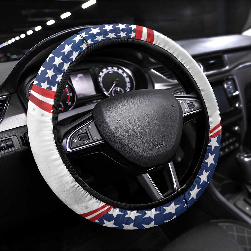 United States Soccer Steering Wheel Cover USA Eagle Mascot Style