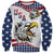 Custom United States Soccer Sweatshirt USA Eagle Mascot Style