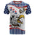 Custom United States Soccer T Shirt USA Eagle Mascot Style