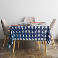 Custom United States Soccer Tablecloth USA Eagle Mascot Style