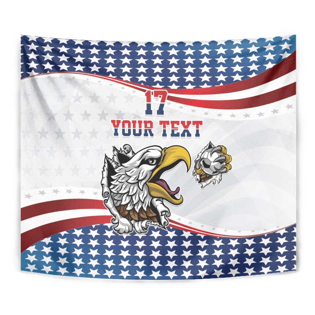 Custom United States Soccer Tapestry USA Eagle Mascot Style