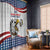 Custom United States Soccer Window Curtain USA Eagle Mascot Style