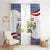 Custom United States Soccer Window Curtain USA Eagle Mascot Style