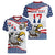 Custom United States Soccer Women V-Neck T-Shirt USA Eagle Mascot Style