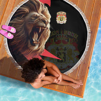 Belgium Coat of Arms Beach Blanket Angry Lion