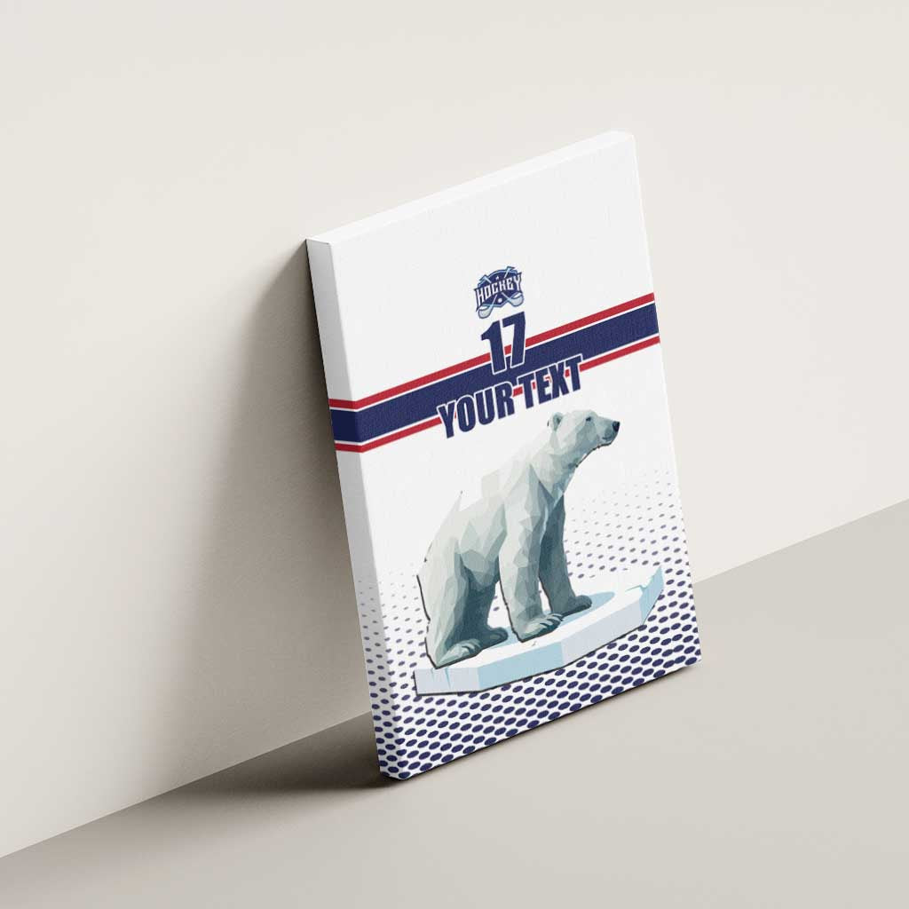 Norway Ice Hockey Custom Canvas Wall Art Norge Polar Bears White Style