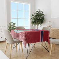 Norway Ice Hockey Custom Tablecloth Norge Polar Bears Red Style