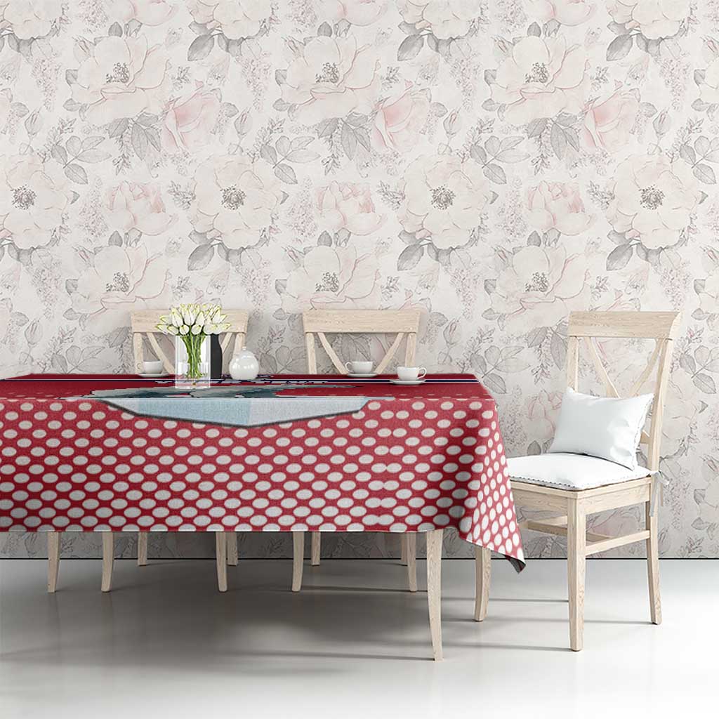 Norway Ice Hockey Custom Tablecloth Norge Polar Bears Red Style