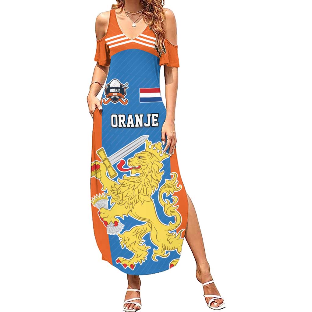 Netherlands Field Hockey Custom Summer Maxi Dress Sporty Style