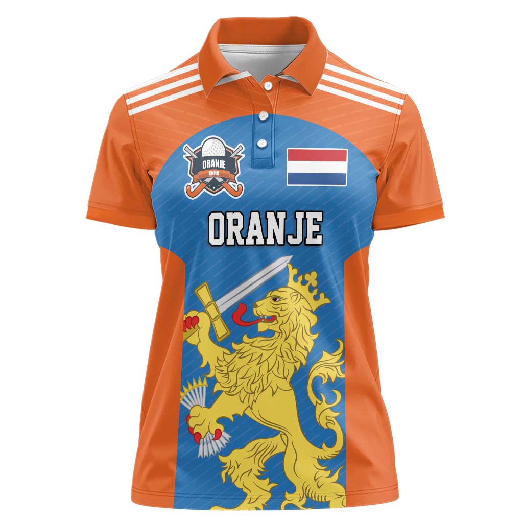 Netherlands Field Hockey Custom Women Polo Shirt Sporty Style