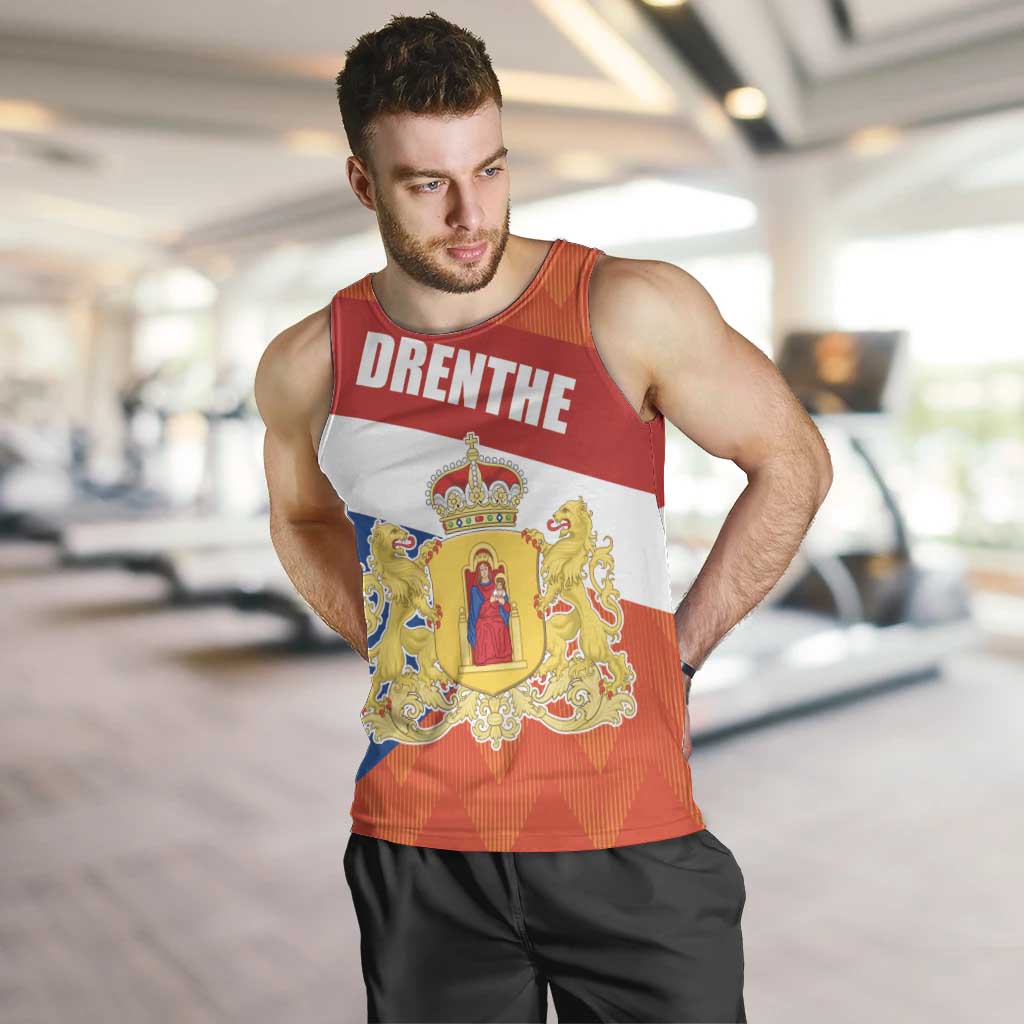 Netherlands Drenthe Province Personalized Men Tank Top Flag of Drenthe