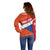 Netherlands Drenthe Province Personalized Off Shoulder Sweater Flag of Drenthe